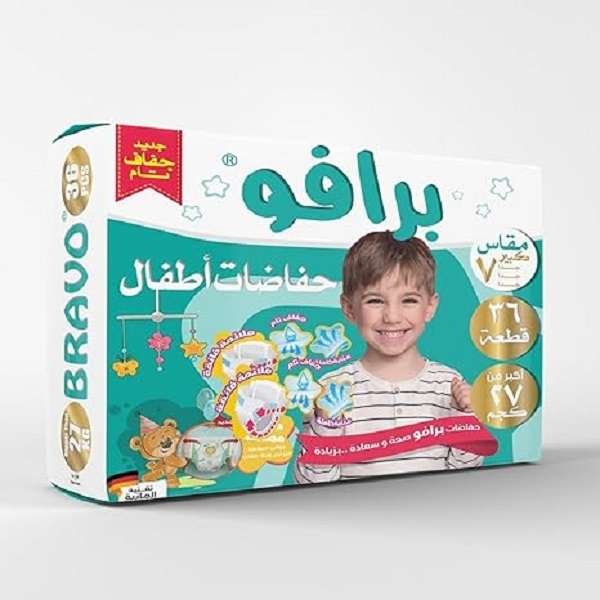 برافو حفاضات مقاس 7- عبوة 36 قطعة