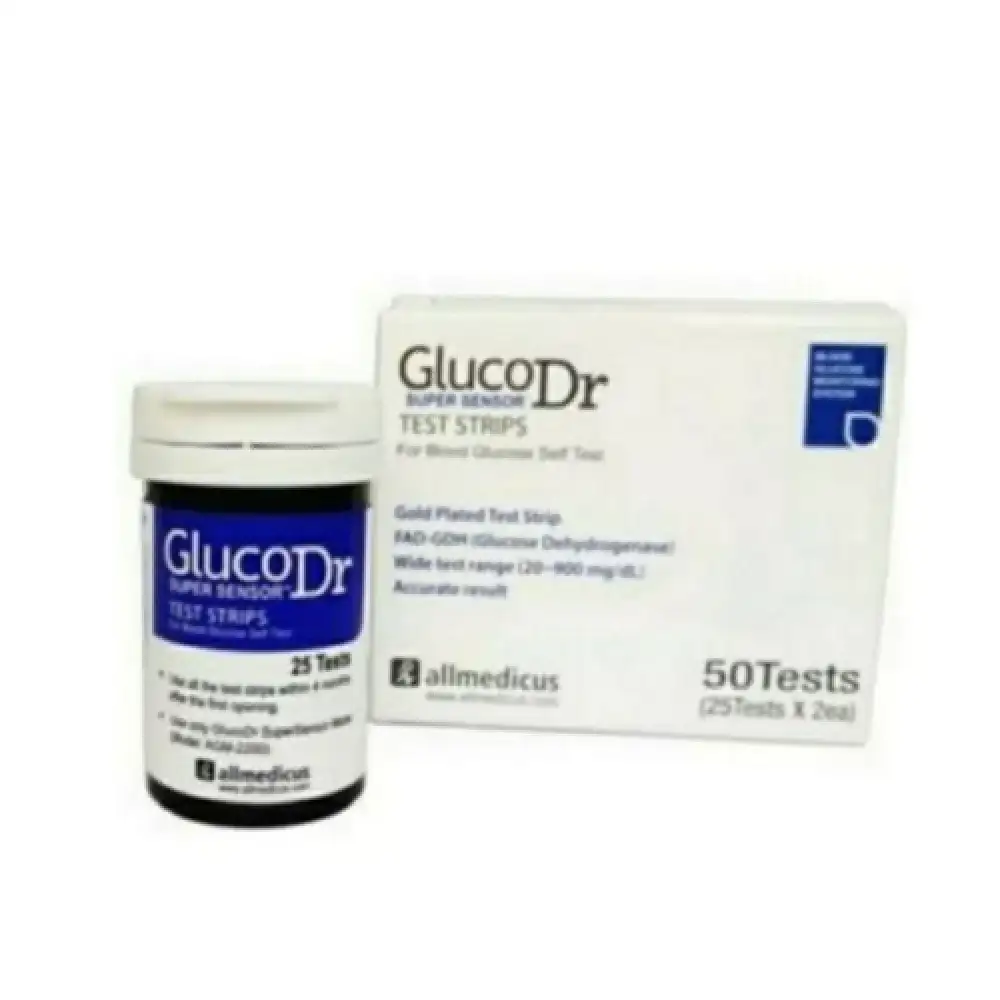 شرائط قياس السكر في الدم جلوكو دكتور عبوة ١٠٠ شريط