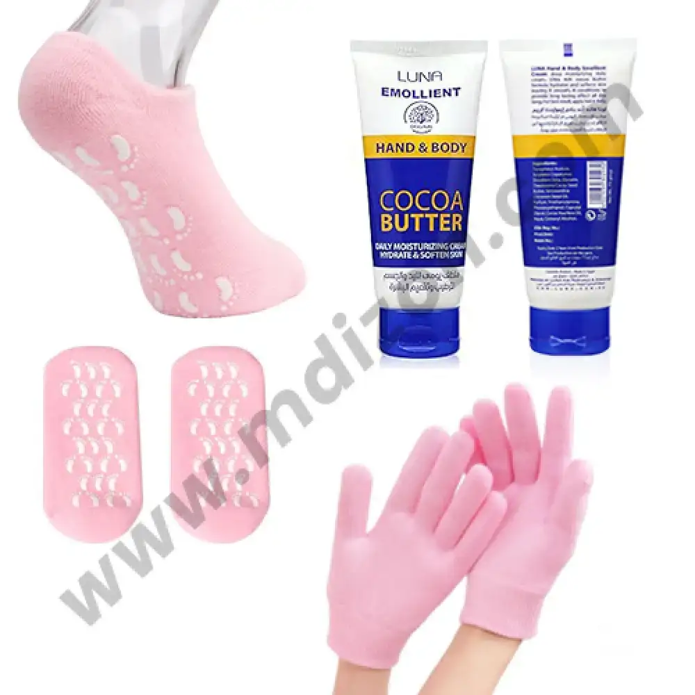 عرض الترطيب ( شراب وجوانتى سليكون + كريم ترطيب الجسم واليدين )