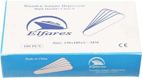 خافض لسان خشبي عالي الجودة